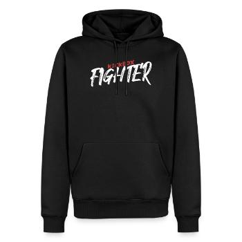 Maillot de combattant de kickboxing - Sweat à capuche Premium bio Homme - noir - Devant - Nico (187cm)