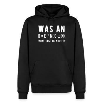 Informaticien Programmeur étudiant en informatique - Sweat à capuche Premium bio Homme - noir - Devant - Nico (187cm)