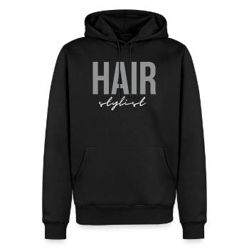 Hochzeitsfriseur – Brautfriseur Schönheit - Männer Premium Bio Hoodie - Schwarz - Vorne - Nico (187cm)