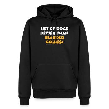 Bearded Collie - Männer Premium Bio Hoodie - Schwarz - Vorne - Nico (187cm)