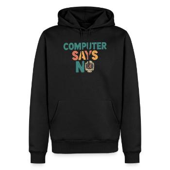 Rétro Computer dit non - Sweat à capuche Premium bio Homme - noir - Devant - Nico (187cm)