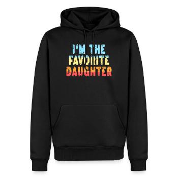 Favoris de la famille Cadeaux & plus encore Je suis le fils préféré - Sweat à capuche Premium bio Homme - noir - Devant - Nico (187cm)