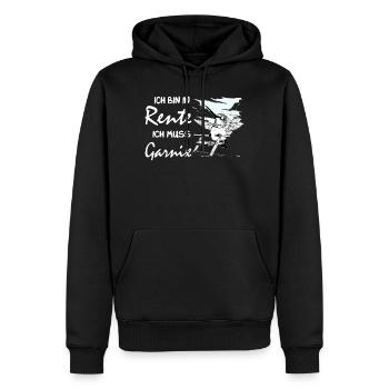 Lustiges deutsches Ruhestandsdesign - Männer Premium Bio Hoodie - Schwarz - Vorne - Nico (187cm)
