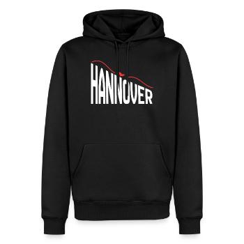 Hanovre - Sweat à capuche Premium bio Homme - noir - Devant - Nico (187cm)
