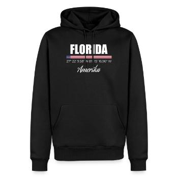 Floride - Sweat à capuche Premium bio Homme - noir - Devant - Nico (187cm)