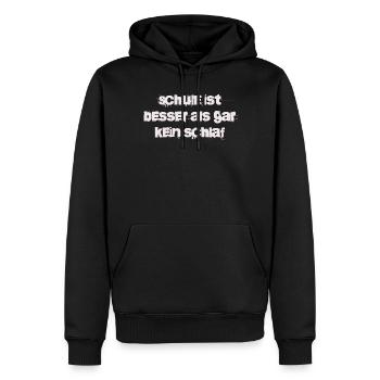 L’école, c’est mieux que de ne pas dormir du tout - Sweat à capuche Premium bio Homme - noir - Devant - Nico (187cm)