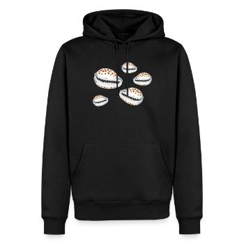 Moules - Sweat à capuche Premium bio Homme - noir - Devant - Nico (187cm)