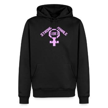 Femmes fortes dirigées par le féminisme Autonomisation des femmes - Sweat à capuche Premium bio Homme - noir - Devant - Nico (187cm)
