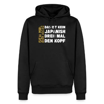 Geh Mal Bier Holen Lustige Bier Trinkfreunde - Männer Premium Bio Hoodie - Schwarz - Vorne - Nico (187cm)
