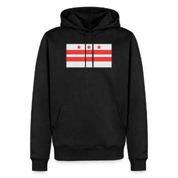 Washington-Flagge - Männer Premium Bio Hoodie - Schwarz - Vorne - Nico (187cm)