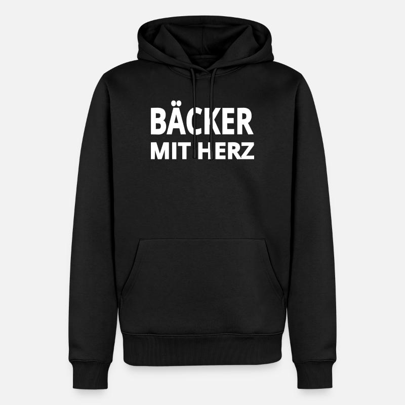 Bäcker - Männer Premium Bio Hoodie - Schwarz
