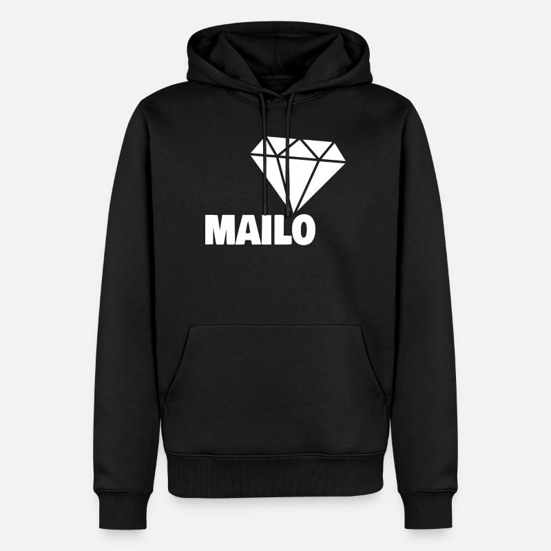 Mailo als Edel - Männer Premium Bio Hoodie - Schwarz