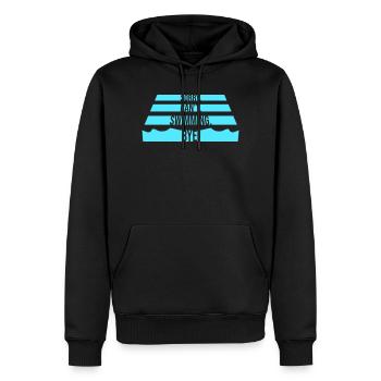Sorry Can't Swimming Bye Swimmer Excuse Humor - Men’s Premium Organic Hoodie - black - Front - Nico (187cm)
