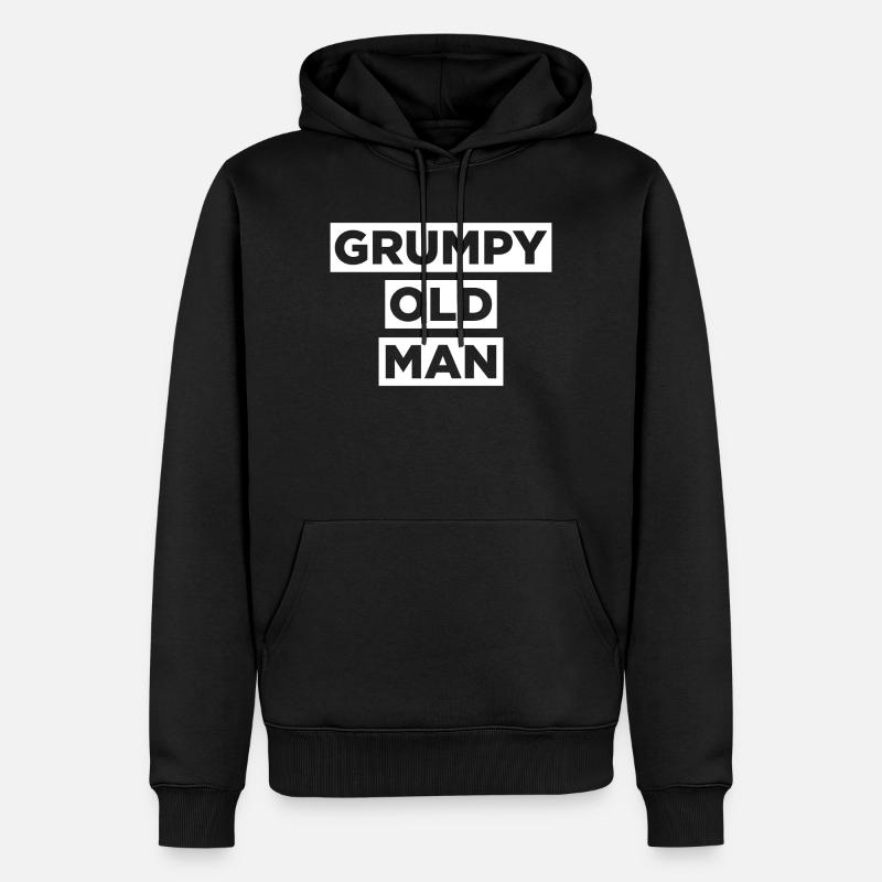 GRUMPY OLD MAN - Sweat à capuche Premium bio Homme - noir