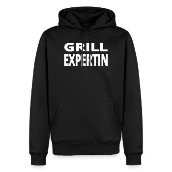 Griller - Sweat à capuche Premium bio Homme - noir - Devant - Nico (187cm)