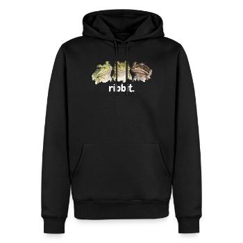 Frösche quaken lustig Froschliebhaber lustig quake - Männer Premium Bio Hoodie - Schwarz - Vorne - Nico (187cm)