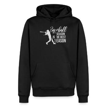 Baseball Season Is The Best Season Fan Spiel Sport - Männer Premium Bio Hoodie - Schwarz - Vorne - Nico (187cm)