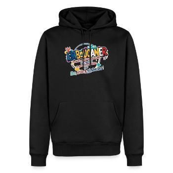 Marseille Slang Art - Emboucaner Expression Design - Sweat à capuche Premium bio Homme - noir - Devant - Nico (187cm)
