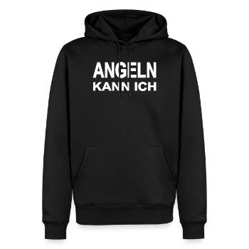 Angling - Men’s Premium Organic Hoodie - black - Front - Nico (187cm)