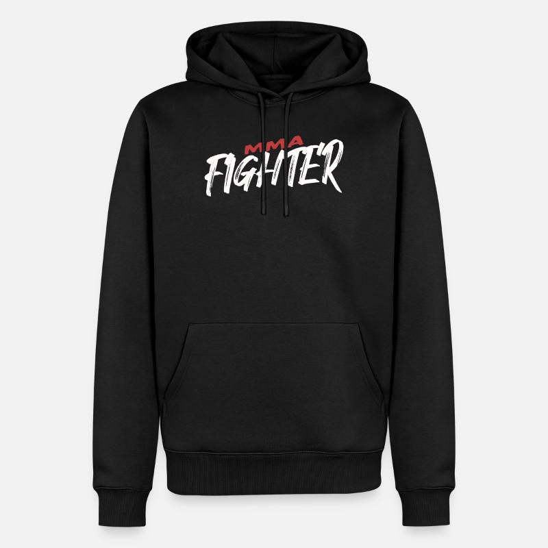MMA Fighter Power Statement - Männer Premium Bio Hoodie - Schwarz