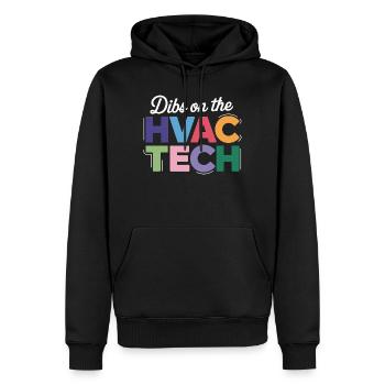Funny HVAC Technician Saying Repair Expert - Men’s Premium Organic Hoodie - black - Front - Nico (187cm)