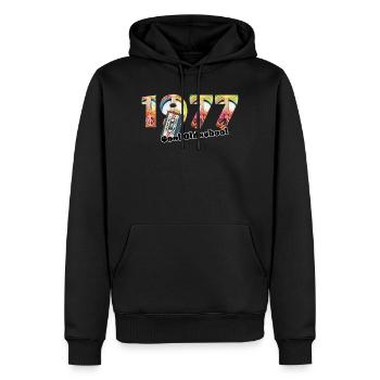 1977 Vintage Retro – Cassette – Cool Olds - Sweat à capuche Premium bio Homme - noir - Devant - Nico (187cm)