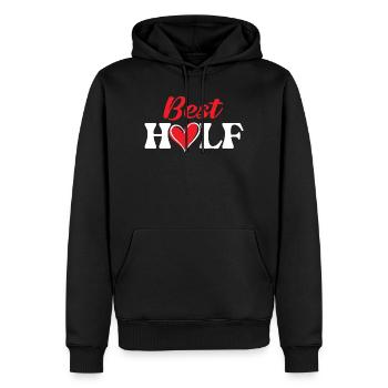 Meilleurs couples à moitié drôles pour la Saint-Valentin Love - Sweat à capuche Premium bio Homme - noir - Devant - Nico (187cm)