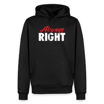 Always Right Valentinstags-Paar-Witz - Männer Premium Bio Hoodie - Schwarz - Vorne - Nico (187cm)