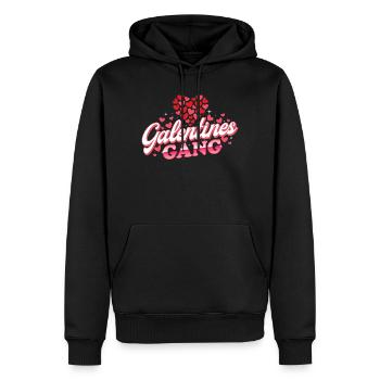 Look assorti de bande des Galentines pour les filles 13 février - Sweat à capuche Premium bio Homme - noir - Devant - Nico (187cm)
