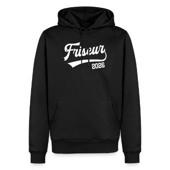 Friseur 2026 Ausbildung Prüfung Meister Azubi - Männer Premium Bio Hoodie - Schwarz - Vorne - Nico (187cm)