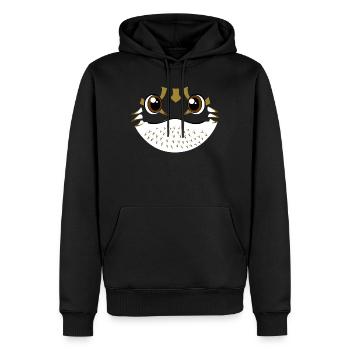 Lézard reptile de compagnie de Dragon barbu à visage de dessin animé - Sweat à capuche Premium bio Homme - noir - Devant - Nico (187cm)