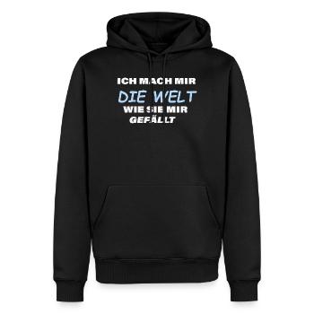 WORLD - AS I LIKE IT - Men’s Premium Organic Hoodie - black - Front - Nico (187cm)