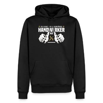 Artisan - Sweat à capuche Premium bio Homme - noir - Devant - Nico (187cm)
