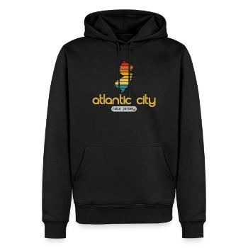 Atlantic City - New Jersey - États-Unis, Amérique - Sweat à capuche Premium bio Homme - noir - Devant - Nico (187cm)