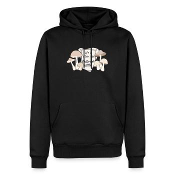 La vie est meilleure avec la tendance du café aux champignons - Sweat à capuche Premium bio Homme - noir - Devant - Nico (187cm)