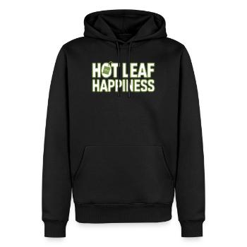 Bonheur de feuilles chaudes Drôle de thé pour - Sweat à capuche Premium bio Homme - noir - Devant - Nico (187cm)