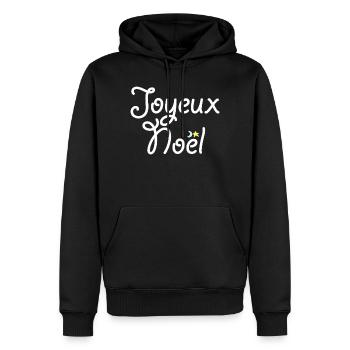 Frohe Weihnachten - Männer Premium Bio Hoodie - Schwarz - Vorne - Nico (187cm)