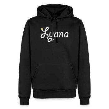 Susan - Männer Premium Bio Hoodie - Schwarz - Vorne - Nico (187cm)