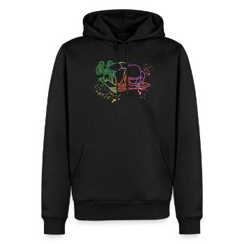 Skeleton Bobsleigh Winter Sports Sled - Männer Premium Bio Hoodie - Schwarz - Vorne - Nico (187cm)