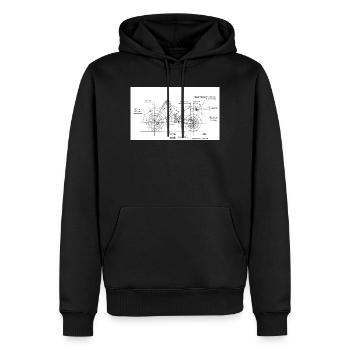 Plan moto : Chopper personnalisé - Sweat à capuche Premium bio Homme - noir - Devant - Nico (187cm)