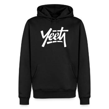 Yeet – Lustige Gen-Alpha-Memes - Männer Premium Bio Hoodie - Schwarz - Vorne - Nico (187cm)