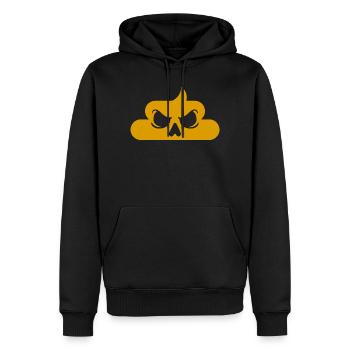 Skull Poo Icon - Men’s Premium Organic Hoodie - black - Front - Nico (187cm)