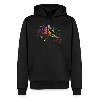Ski alpin Sports d’hiver Ski nordique - Sweat à capuche Premium bio Homme - noir - Devant - Nico (187cm)