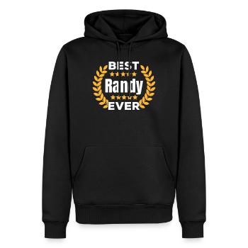Meilleur cadeau de Randy Legend Name - Sweat à capuche Premium bio Homme - noir - Devant - Nico (187cm)