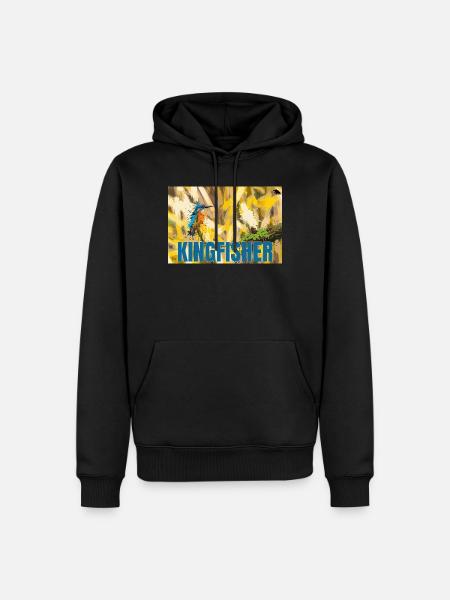 MARTIN-PÊCHEUR - Sweat à capuche Premium bio Homme - noir