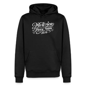 Mallorca Party Team 2026 - Männer Premium Bio Hoodie - Schwarz - Vorne - Nico (187cm)