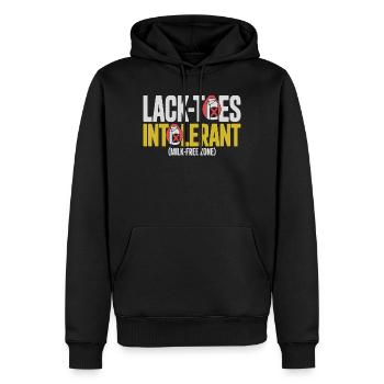  Lack Toes Intolerant Milk Free Zone - Männer Premium Bio Hoodie - Schwarz - Vorne - Nico (187cm)