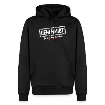 se permet de se faire plaisir bière alcoolisée bière de fête - Sweat à capuche Premium bio Homme - noir - Devant - Nico (187cm)