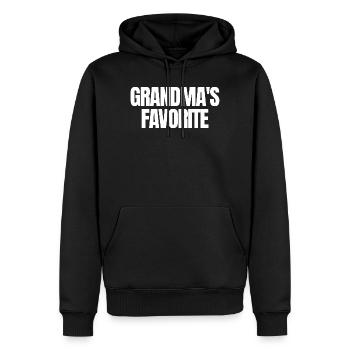Favorite Grandchild Funny I'm Grandma's Favorite - Männer Premium Bio Hoodie - Schwarz - Vorne - Nico (187cm)