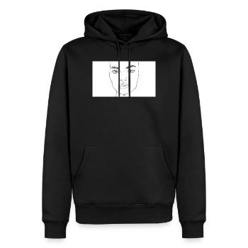 Women Beauty - Männer Premium Bio Hoodie - Schwarz - Vorne - Nico (187cm)